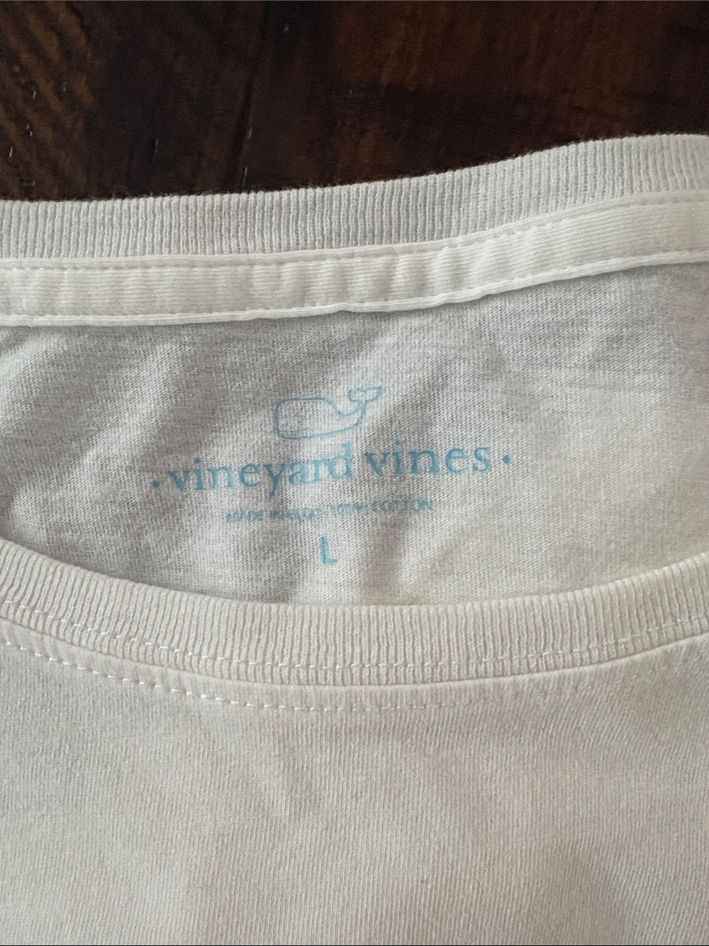Vineyard Vines White Long Sleeve Pocket Tee with Football Whale - Picture 4 of 4
